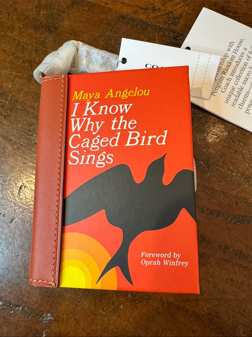 🩵Coach “I Know Why the Caged Bird Sings” Book Bag Charm